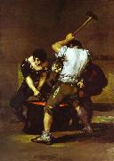 Francisco Jose de Goya La fragna (Smithy). Spain oil painting artist